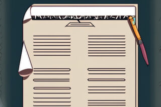 A manga style drawing of a contract on a desk.