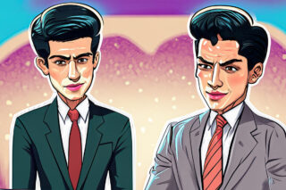 A banker and an investor appear together, lovingly.