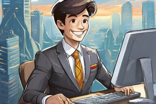 A happy salesperson creates a SaaS Agreement with Zegal.